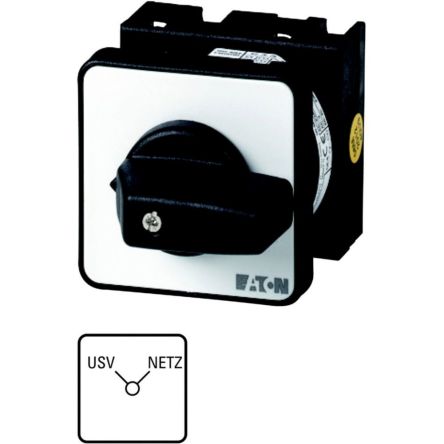 Eaton, 2P 2 Position 90° Changeover Cam Switch, 690V (Volts), 20A, Short Thumb Grip Actuator [098855 T0-2-15542/E]; 271-5174