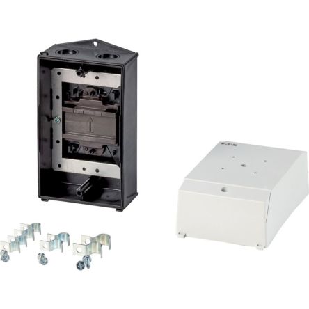 Eaton Black, White Plastic Enclosure - 1 Hole [182410 CI-K2H-T0-4-MBS]; 271-5186