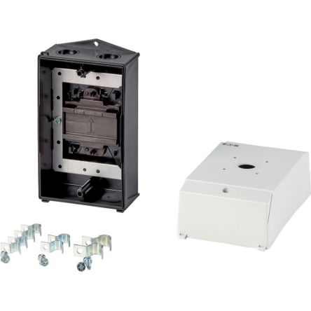 Eaton Black, White Plastic Enclosure - 1 Hole [182411 CI-K2H-T3-2-MBS]; 271-5187