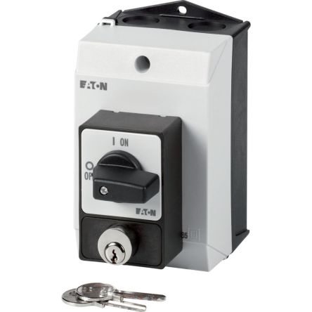 Eaton, 3P 2 Position 90° On-Off Cam Switch, 690V (Volts), 20A, Short Thumb Grip Actuator [207084 T0-2-1/I1/SVA(S)]; 271-5273