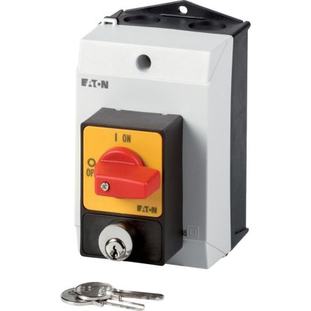 Eaton, 3P 2 Position 90° On-Off Cam Switch, 690V (Volts), 20A, Short Thumb Grip Actuator [207085 T0-2-1/I1/SVA(S)-RT]; 271-5274