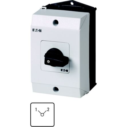 Eaton, 1P 2 Position 90° Changeover Cam Switch, 690V (Volts), 32A, Short Thumb Grip Actuator [207171 T3-1-8220/I2]; 271-5327