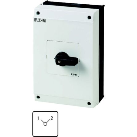 Eaton, 4P 2 Position 90° Changeover Cam Switch, 690V (Volts), 63A, Short Thumb Grip Actuator [207231 T5B-4-8223/I4]; 271-5357