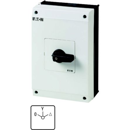 Eaton, 3P 3 Position 60° Star Delta Cam Switch, 690V (Volts), 63A, Short Thumb Grip Actuator [207234 T5B-4-8410/I4]; 271-5360