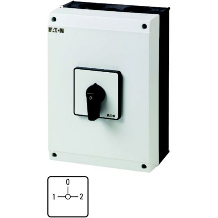 Eaton, 4P 3 Position 90° Changeover Cam Switch, 690V (Volts), 100A, Short Thumb Grip Actuator [207433 T5-4-8294/I5]; 271-5423