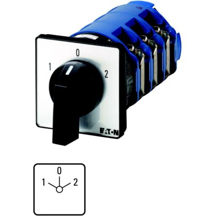 Eaton, 3P 3 Position 60° Changeover Cam Switch, 690V (Volts), 125A, Short Thumb Grip Actuator [214781 T6-3-8212/E/HI12]; 271-5440