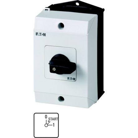 Eaton, 2P 3 Position 45° Motor Control Cam Switch, 690V (Volts), 20A, Short Thumb Grip Actuator [222597 T0-2-15120/I1]; 271-5480