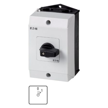 Eaton, 3P 2 Position 45° On-Off Cam Switch, 690V (Volts), 20A, Toggle Actuator [222618 T0-2-8206/I1]; 271-5484