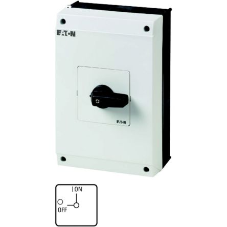 Eaton, 6P 2 Position 90° On-Off Cam Switch, 690V (Volts), 63A, Short Thumb Grip Actuator [223021 T5B-4-15164/I4]; 271-5524