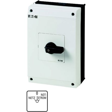 Eaton, 4P 3 Position 45° Changeover Cam Switch, 690V (Volts), 63A, Short Thumb Grip Actuator [223024 T5B-4-41/I4]; 271-5527