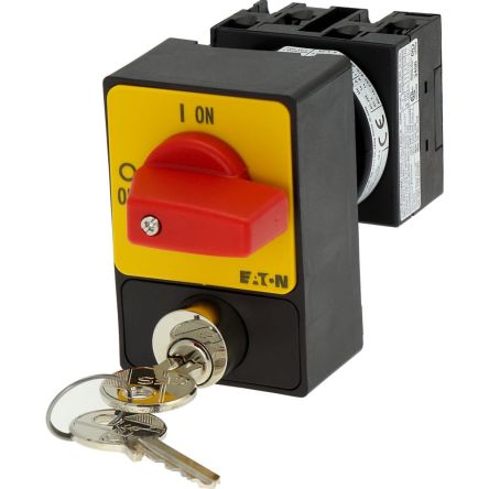 Eaton, 3P 2 Position 90° On-Off Cam Switch, 690V (Volts), 20A, Short Thumb Grip Actuator [228291 T0-2-1/E/SVA(S)-RT]; 271-5543