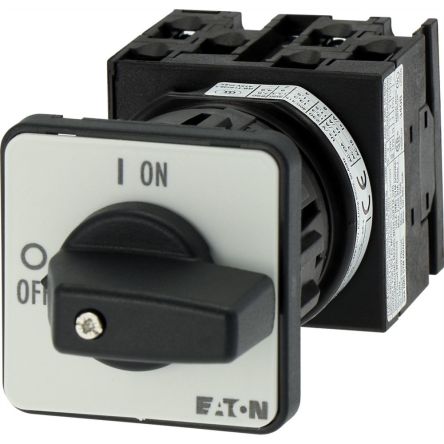 Eaton, 6P 2 Position 90° On-Off Cam Switch, 690V (Volts), 20A, Short Thumb Grip Actuator [045997 T0-3-8342/EZ]; 271-5594