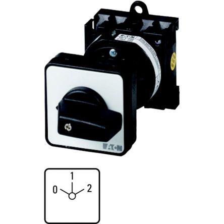 Eaton, 3P 3 Position 60° Multi Speed Cam Switch, 690V (Volts), 20A, Short Thumb Grip Actuator [048342 T0-4-8440/Z]; 271-5626