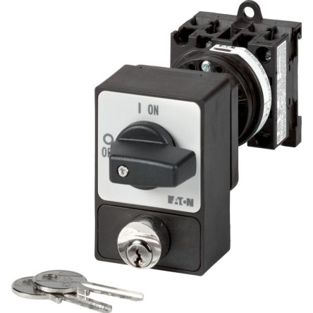 Eaton, 3P 2 Position 90° On-Off Cam Switch, 690V (Volts), 20A, Rotary Actuator [050978 T0-2-1/Z/SVA(A)]; 271-5645