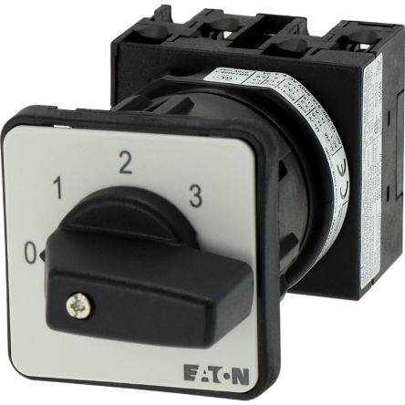 Eaton, 3P 3 Position 45° On-Off Cam Switch, 690V (Volts), 20A, Short Thumb Grip Actuator [053089 T0-2-8241/EZ]; 271-5664