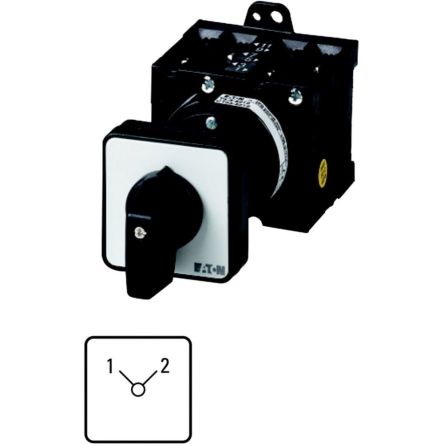 Eaton, 3P 2 Position 90° Changeover Cam Switch, 690V (Volts), 32A, Short Thumb Grip Actuator [057092 T3-3-8222/Z]; 271-5689