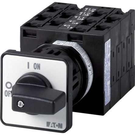 Eaton, 10P 2 Position 90° On-Off Cam Switch, 690V (Volts), 32A, Short Thumb Grip Actuator [059463 T3-5-8346/EZ]; 271-5705