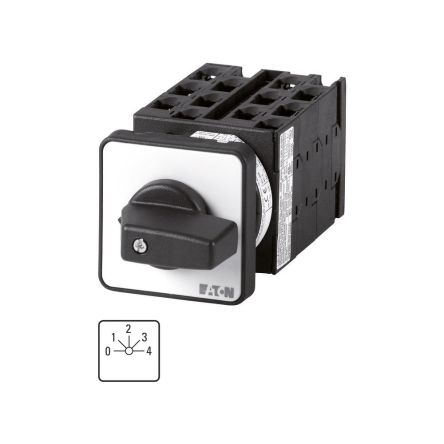 Eaton, 3P 5 Position 45° Multi Step Cam Switch, 690V (Volts), 20A, Short Thumb Grip Actuator [062582 T0-6-8282/E]; 271-5729