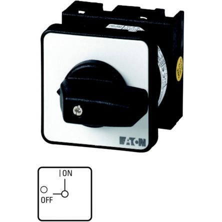 Eaton, 1P 2 Position 90° On-Off Cam Switch, 690V (Volts), 20A, Short Thumb Grip Actuator [064962 T0-1-15521/EZ]; 271-5745