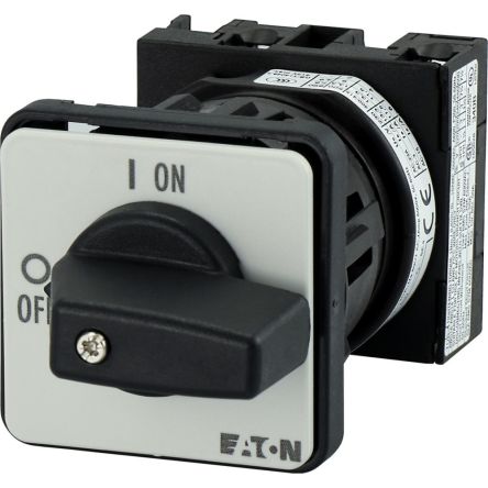 Eaton, 1P 2 Position 90° On-Off Cam Switch, 690V (Volts), 20A, Short Thumb Grip Actuator [069725 T0-1-8200/EZ]; 271-5774