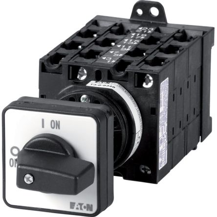 Eaton, 6P 2 Position 90° Changeover Cam Switch, 690V (Volts), 32A, Short Thumb Grip Actuator [078449 T3-6-8370/Z]; 271-5828