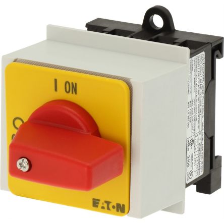 Eaton, 2P 2 Position 90° On-Off Cam Switch, 690V (Volts), 20A, Short Thumb Grip Actuator [079583 T0-1-102/IVS-RT]; 271-5835