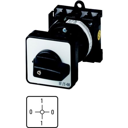 Eaton, 2P 2 Position 90° On-Off Cam Switch, 690V (Volts), 20A, Door Coupling Rotary Drive Actuator [083932 T0-1-15108/Z]; 271-5865