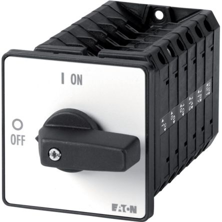 Eaton, 3P 4 Position 60° Multi Speed Cam Switch, 690V (Volts), 63A, Short Thumb Grip Actuator [091847 T5B-6-103/E]; 271-5952