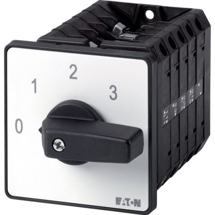 Eaton, 3P 4 Position 45° Multi Step Cam Switch, 690V (Volts), 63A, Short Thumb Grip Actuator [091890 T5B-5-8315/E]; 271-5959