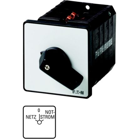 Eaton, 4P 3 Position 45° Changeover Cam Switch, 690V (Volts), 63A, Short Thumb Grip Actuator [092152 T5B-4-41/E]; 271-6000