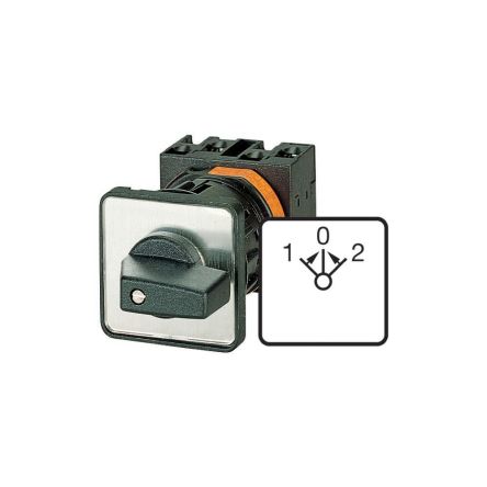 Eaton, 3P 3 Position 45° Motor Reversing Cam Switch, 690V (Volts), 63A, Short Thumb Grip Actuator [092374 T5B-3-8228/E]; 271-6027