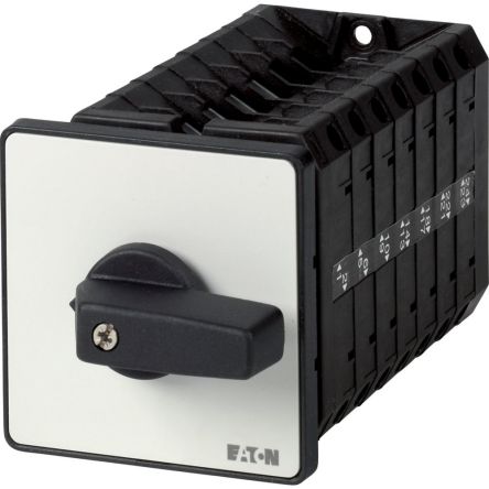 Eaton, 7P 2 Position 90° Changeover Cam Switch, 690V (Volts), 100A, Short Thumb Grip Actuator [094655 T5-7-8371/E]; 271-6094