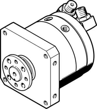 Festo Shock Absorber Series 10 bar Double Action Pneumatic Rotary Actuator, 270° Rotary Angle, 25mm Bore [DSM-T-25-270-P-FW-A-B]; 271-6248