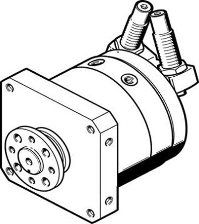 Festo Shock Absorber Series 10 bar Double Action Pneumatic Rotary Actuator, 240° Rotary Angle, 63mm Bore [DSM-T-63-270-CC-FW-A-B]; 271-6266