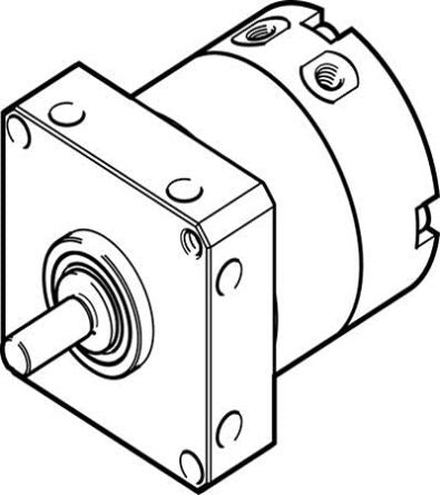 Festo Shock Absorber Series 8 bar Double Action Pneumatic Rotary Actuator, 90° Rotary Angle, 6mm Bore [DSM-T-6-90-P]; 271-6271