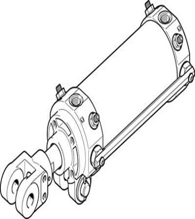 Festo Pneumatic Piston Rod Cylinder - 549548, 50mm Bore, 50mm Stroke, DW Series, Double Acting [DWA-50-50-Y-A]; 271-6332
