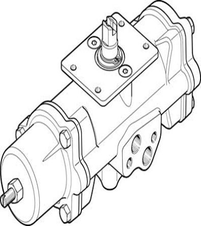 Festo DAPS Series 8.4 bar Single Action Rotary Actuator, 90° Rotary Angle [DAPS-0015-090-RS1-F03-CR]; 271-6671