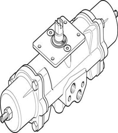 Festo DAPS Series 8.4 bar Single Action Rotary Actuator, 90° Rotary Angle [DAPS-0015-090-RS4-F03-CR]; 271-6688