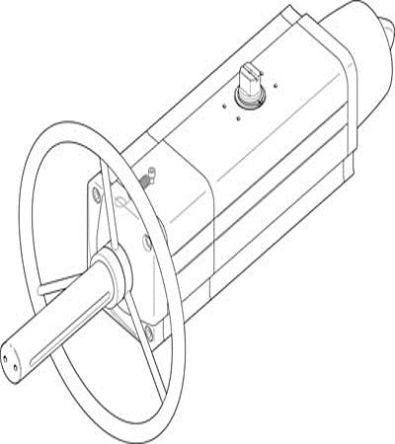 Festo DAPS Series 8.4 bar Single Action Rotary Actuator, 90° Rotary Angle [DAPS-0180-090-RS3-F0710-MW]; 271-6797