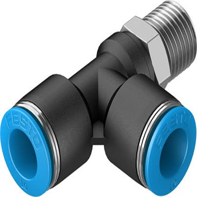 Festo QSTL Series T Fitting, R 1/4 Male to 10 mm, Threaded-to-Tube Connection Style, 153123 [QSTL-1/4-10]; 271-6857