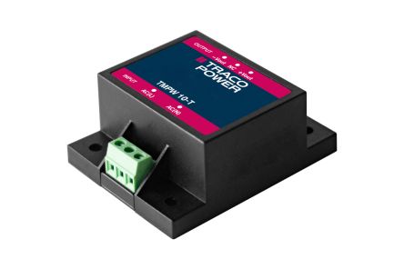 TRACOPOWER AC-DC Power Supply, TMPW 10-115-T, 15V dc, 667mA, 10W, 1 Output, 90 → 305V ac Input Voltage [TMPW 10-115-T]; 271-6871