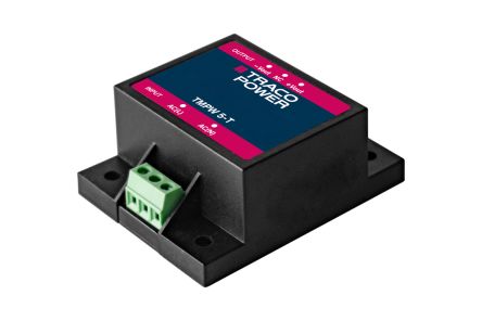 TRACOPOWER AC-DC Power Supply, TMPW 5-112-T, 12V dc, 420mA, 5W, 1 Output, 90 → 305V ac Input Voltage [TMPW 5-112-T]; 271-6882
