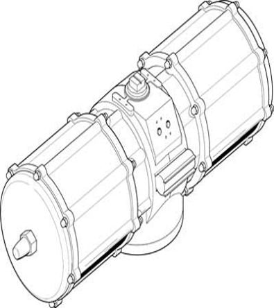 Festo DAPS Series 8.4 bar Single Action Rotary Actuator, 90° Rotary Angle [DAPS-4000-090-RS3-F25]; 271-6905