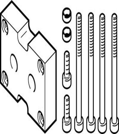 Festo Adapter DHAA-G-Q11-25-B12-40, For Use With Grippers [DHAA-G-Q11-25-B12-40]; 271-7091