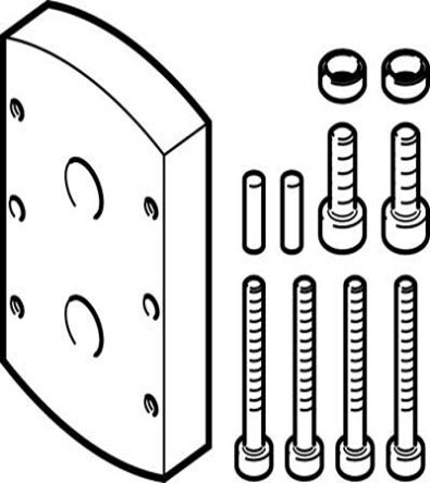 Festo Adapter DHAA-G-Q11-25-B5-16, For Use With Grippers [DHAA-G-Q11-25-B5-16]; 271-7098