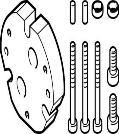 Festo Adapter DHAA-G-Q11-25-B7-35, For Use With Grippers [DHAA-G-Q11-25-B7-35]; 271-7101