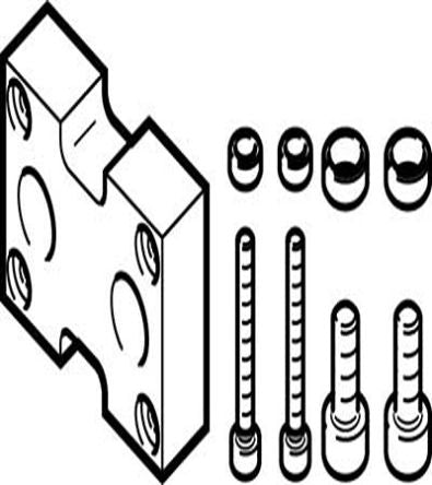 Festo Adapter DHAA-G-Q11-25-B8-35, For Use With Grippers [DHAA-G-Q11-25-B8-35]; 271-7102