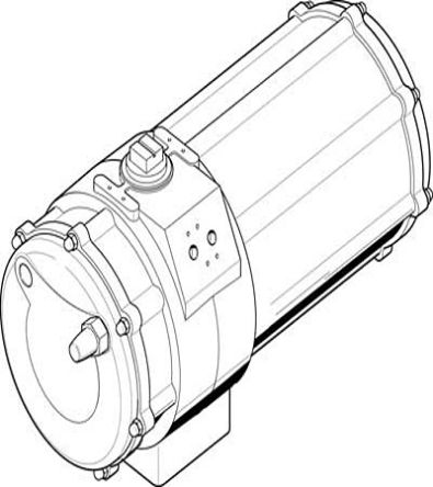 Festo DAPS Series 8.4 bar Single Action Rotary Actuator, 90° Rotary Angle [DAPS-1440-090-RS4-F16-T6]; 271-7400