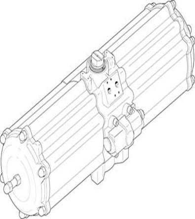 Festo DAPS Series 8.4 bar Single Action Rotary Actuator, 90° Rotary Angle [DAPS-1920-090-RS3-F16-T6]; 271-7413