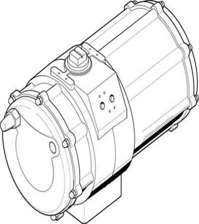 Festo DAPS Series 8.4 bar Single Action Rotary Actuator, 90° Rotary Angle [DAPS-2880-090-R-F16]; 271-7416